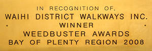 Weedbuster Award Plaque